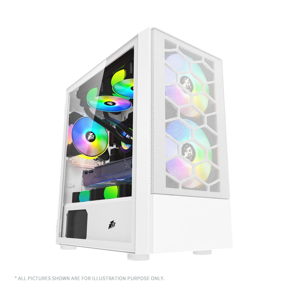 1st Player Casing X4-M White 3 RGB Pre Installed Fans 1st Player Casing X4-M White 3 RGB Pre Installed Fans